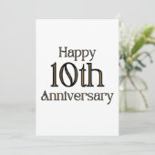 Invitation pour un 10e Anniversaire de Mariage (Debout devant)
