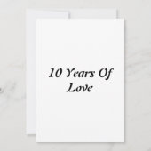 Invitation pour un 10e Anniversaire de Mariage (Dos)