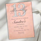 Invitation pour un 13ème anniversaire, Carte de fê