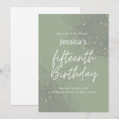 Invitation pour un 15e anniversaire (Devant / Derrière)