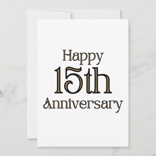 Invitation pour un 15e Anniversaire de Mariage (Devant)