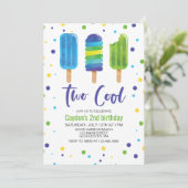 Invitation pour un 2e anniversaire Two Cool (Debout devant)