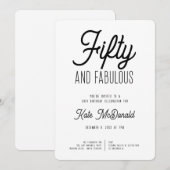 Invitation pour un 50e anniversaire fabuleux (Devant / Derrière)