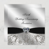 Invitation pour un 60e Anniversaire de Mariage de (Devant / Derrière)