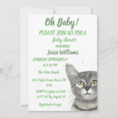 Invitation pour un adorable chaton, chat, bébé gar (Devant)