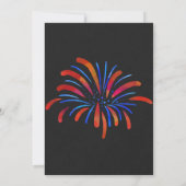 Invitation pour un anniversaire BBQ Rouge Blanc et (Dos)