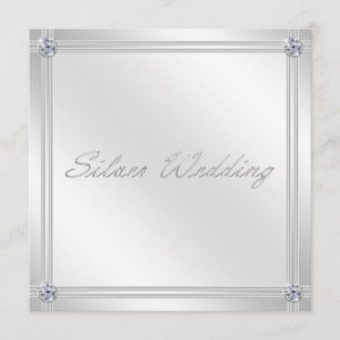 Invitation pour un anniversaire de mariage d'argen