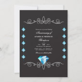 Invitation pour un anniversaire de mariage de diam (Devant)