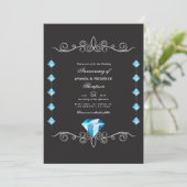 Invitation pour un anniversaire de mariage de diam (Debout devant)
