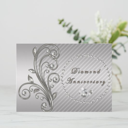 Invitation pour un anniversaire de mariage de diam (Debout devant)