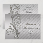 Invitation pour un anniversaire de mariage de diam (Devant / Derrière)