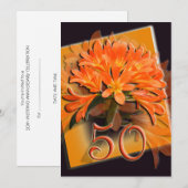 Invitation pour un anniversaire de mariage d'or (Devant / Derrière)