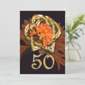 Invitation pour un anniversaire de mariage d'or (Debout devant)