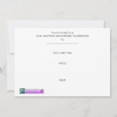 Invitation pour un anniversaire de mariage d'or (Dos)