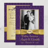 Invitation pour un anniversaire de mariage toutes  (Devant / Derrière)