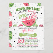 Invitation pour un Anniversaire Drive By One In a  (Devant / Derrière)