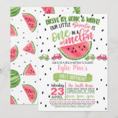 Invitation pour un anniversaire en voiture 'One In (Devant / Derrière)