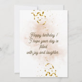 Invitation pour un anniversaire marquant en feuill (Dos)