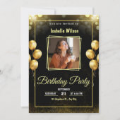 Invitation pour un anniversaire marquant en feuill (Devant)