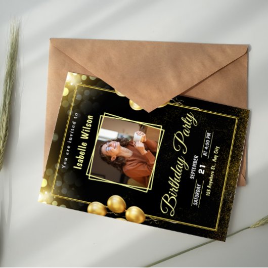 Invitation pour un anniversaire marquant en feuill