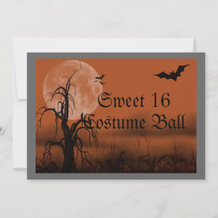 Invitation pour un Bal de Costume d'Halloween pour