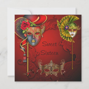 Invitation pour un Bal Masqué d'anniversaire Sweet