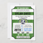 Invitation pour un Bar Mitzvah BILLET VIP FOOTBALL (Devant)