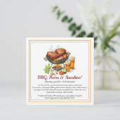 Invitation pour un barbecue d'été et une fête de b (Debout devant)