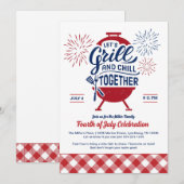Invitation pour un barbecue du 14 juillet : Grilla (Devant / Derrière)