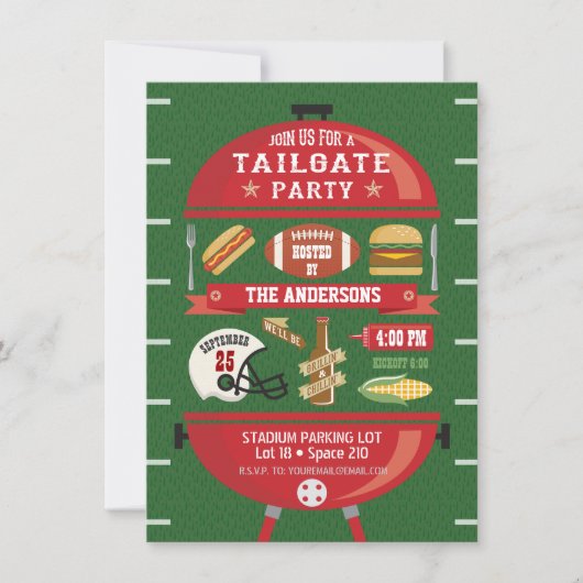 Invitation pour un BBQ de fête sur le hayon de Foo (Devant)