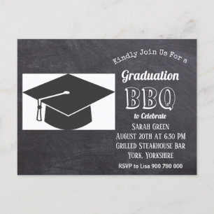 Invitation pour un BBQ de fin d'études rustique