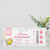 Invitation pour un billet d'anniversaire de softba (Debout devant)