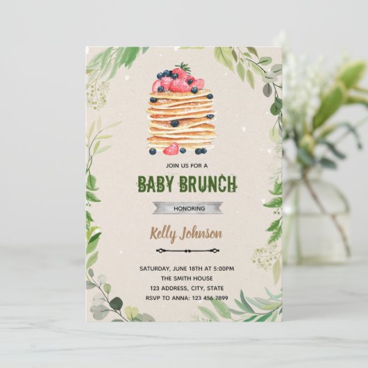 Invitation pour un brunch d'anniversaire (Debout devant)