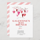 Invitation pour un brunch de la Saint-Valentin ent (Devant / Derrière)
