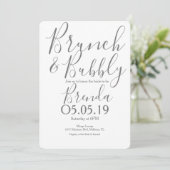 Invitation pour un brunch de mariage moderne au ci (Debout devant)