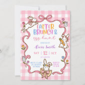 Invitation pour un brunch de Pâques et chasse aux (Devant)