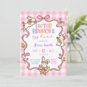 Invitation pour un brunch de Pâques et chasse aux (Debout devant)