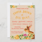 Invitation pour un brunch de Pâques floral (Devant)