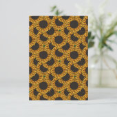 Invitation pour un champ de tournesols réversible (Debout devant)