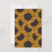Invitation pour un champ de tournesols réversible (Dos)