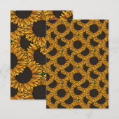 Invitation pour un champ de tournesols réversible (Devant / Derrière)