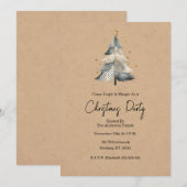 Invitation pour un cocktail de Noël au arbre rusti (Devant / Derrière)