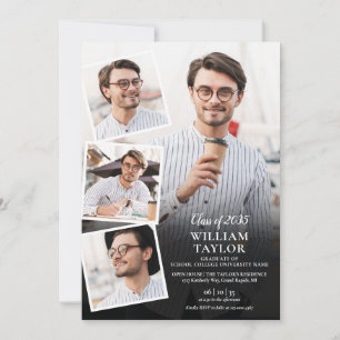 Invitation pour un Collage Photo de 5 pour une Fêt