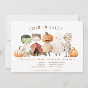 Invitation pour un déguisement de trick or treatin
