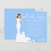 Invitation pour un déjeuner de mariée Chic Blue Wi (Devant / Derrière)