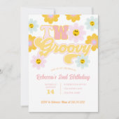 Invitation pour un deuxième anniversaire Retro Dai (Devant)