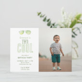 Invitation pour un deuxième anniversaire Two Cool (Debout devant)