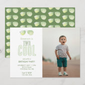 Invitation pour un deuxième anniversaire Two Cool (Devant / Derrière)