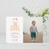Invitation pour un deuxième anniversaire Two Cool (Debout devant)