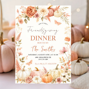 Invitation pour un dîner Boho Floral Autumn Friend
